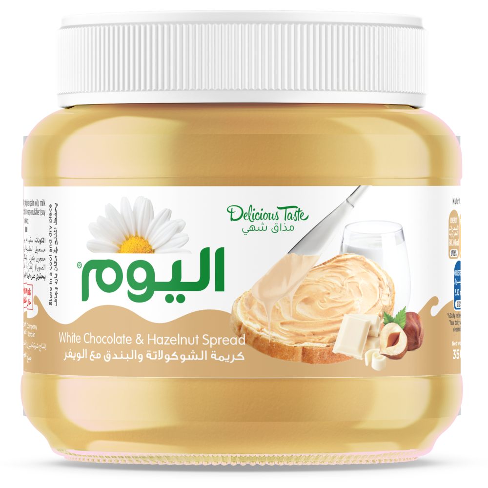 كريمة الشوكولاتة والبندق مع الويفر